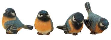 Preview: Bezauberndes 4er Set Rotkehlchen - Höhe ca. 5 cm